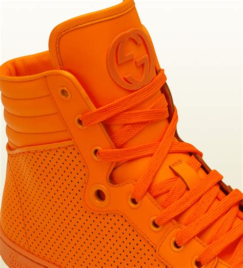 orange gucci sneakers|gucci signature neon orange.